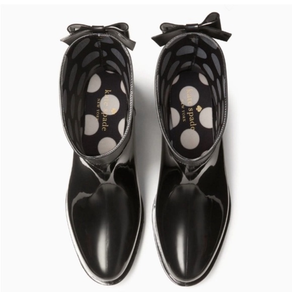kate spade Rain-Bow Booties. Rain Boots, Like New, in box - Picture 3 of 12